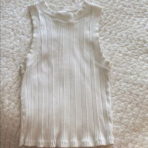 Zara high neck tank, slightly cropped